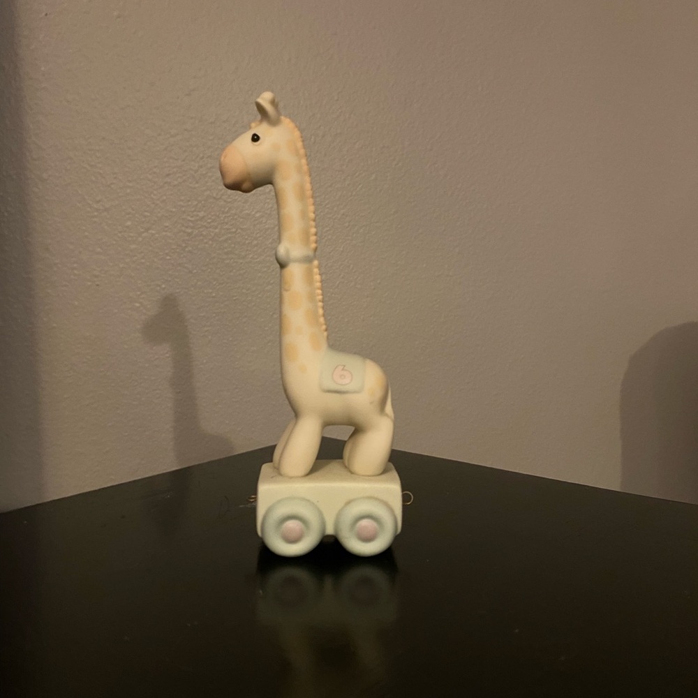 Precious Moments Train “6” Cream and White Ceramic Art Piece